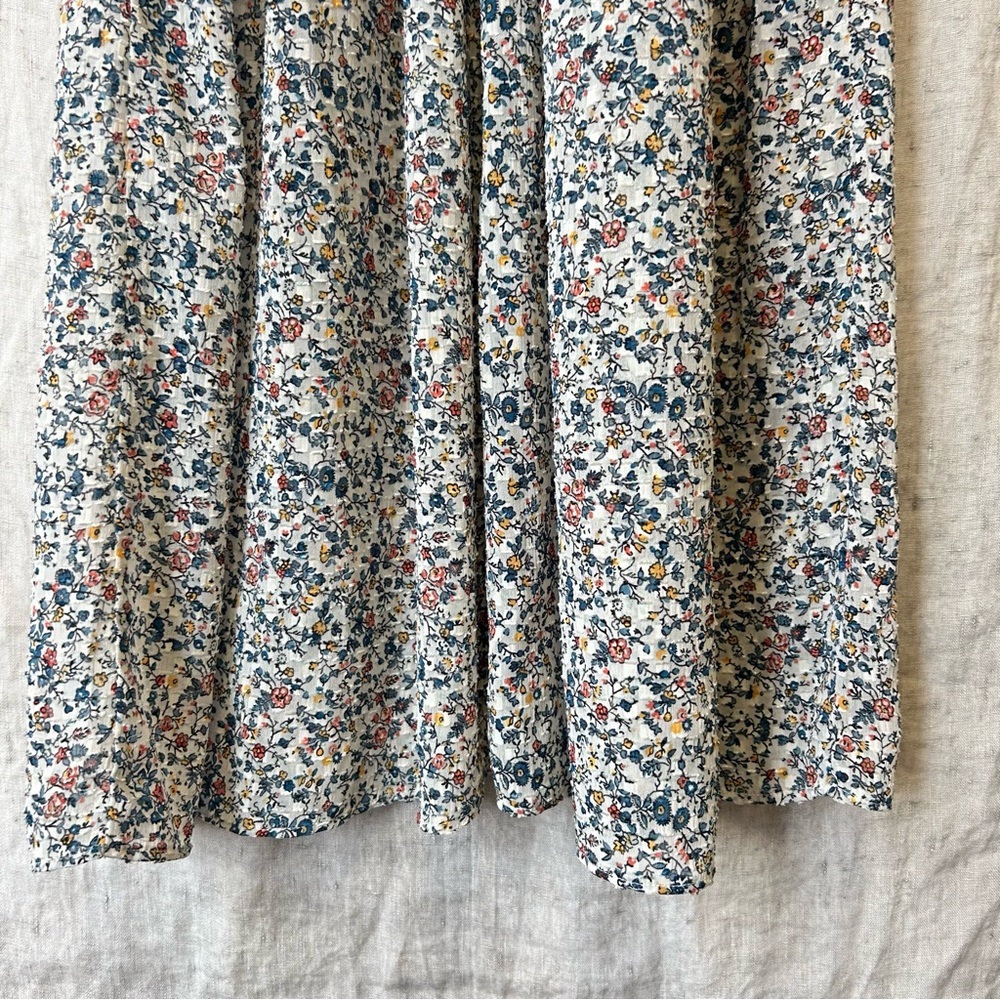 Madewell Smock-Waist Peasant Midi Dress in Blossoming Vine size small tall - Picture 6 of 11